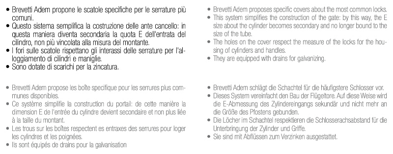 Cover Boxes for Hook Locks Integral Model for Sliding Gates