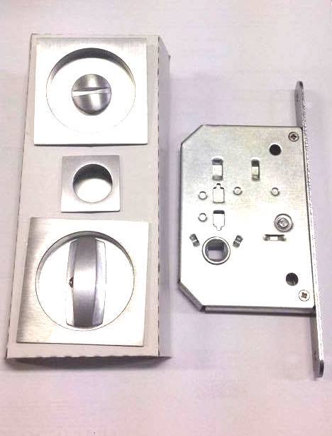 Nicchie Porte Scorrevoli Quadrate Arieni 94/Q 55x55 mm - Kit Nottolino di Chiusura + Ditale di Trascinamento + Serratura