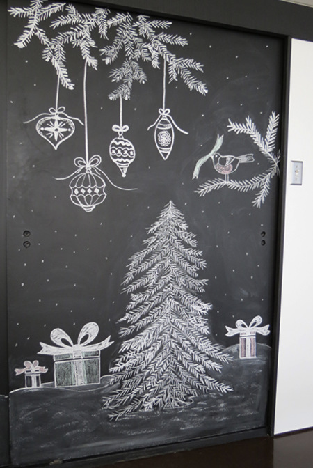 Albero di Natale su lavagna