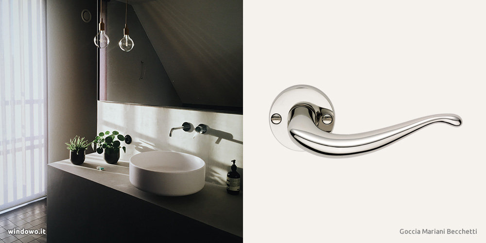 polished chrome bathroom handles