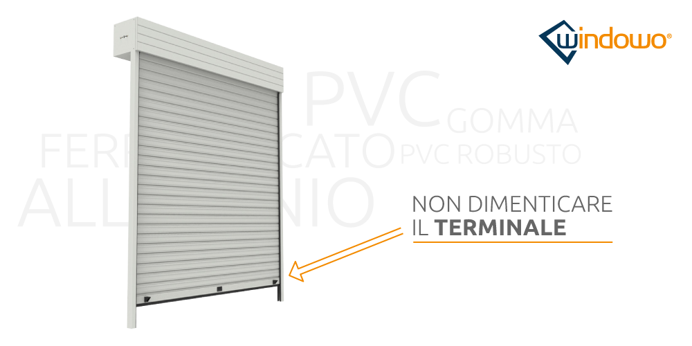 terminal de persiana enrollable de PVC personalizado