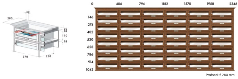 cassette postali legno orizzontali misure