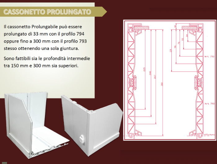 cassonetto per-pvc prolungato