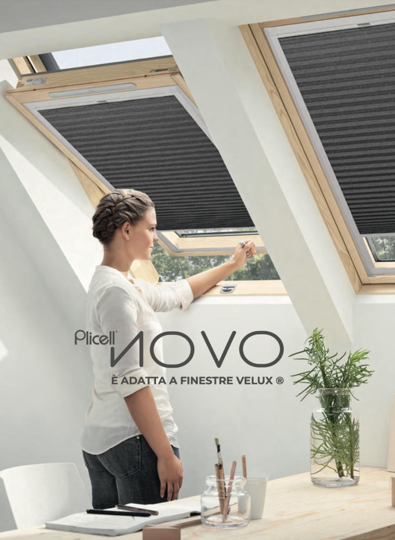 La tenda Plicell Novo è adatta a finestre Velux