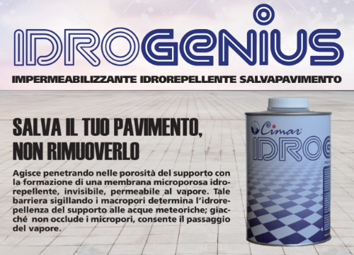 Impermeabilizzare il pavimento è facile con Idrogenius Cimar