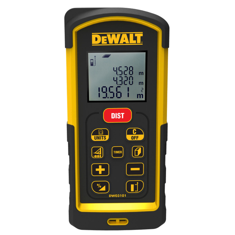 Misuratore Laser DeWalt DW03101-XJ - Portata 100 Metri e Display Retroilluminato