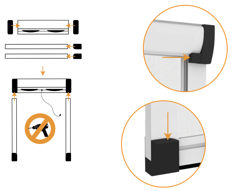 Installazione zanzariera senza fori - Aries Self Block Effezeta System