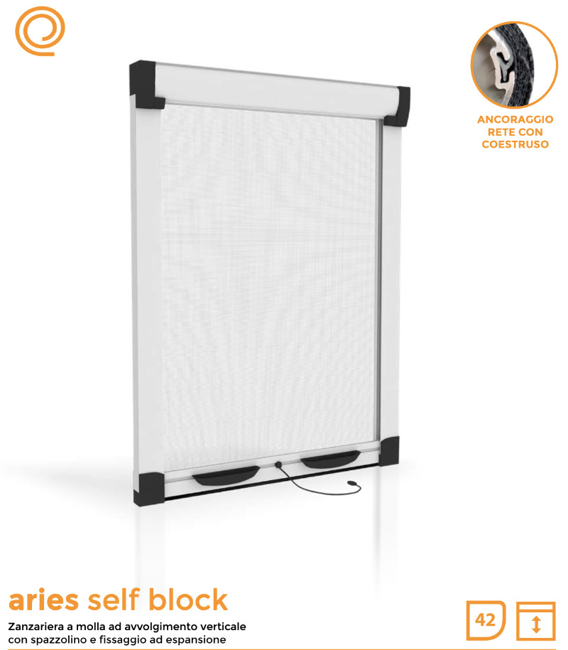 Aries Self Block Effezeta - Mosquitera Sin Tornillos