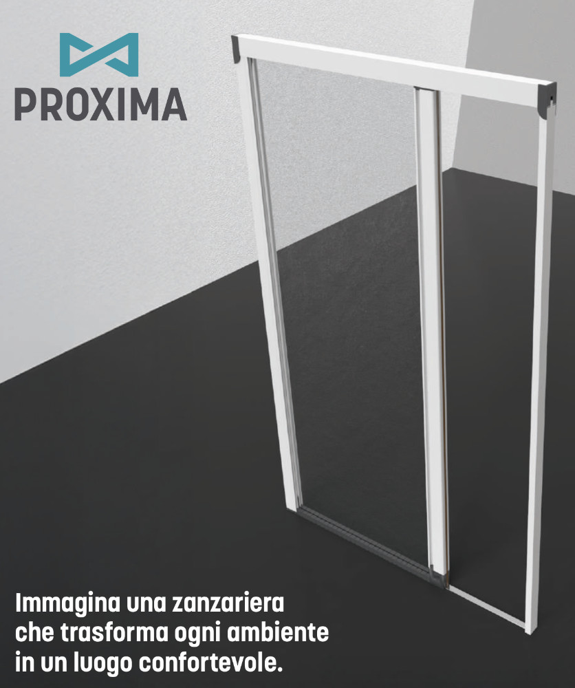 Боковая москитная сетка Effezeta Proxima с гусеничным механизмом и скрытой направляющей