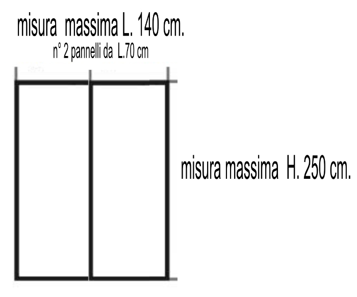 Quali sono le misure della zanzariera per porta Ecco Magnet?