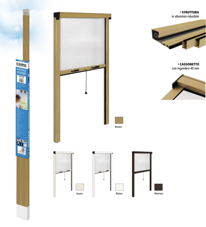 Moustiquaire pour Porte DIY Vertical Réductible IRS