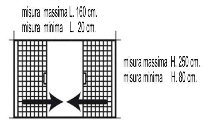 zanzariera sottile orizzontale doppia irs misure