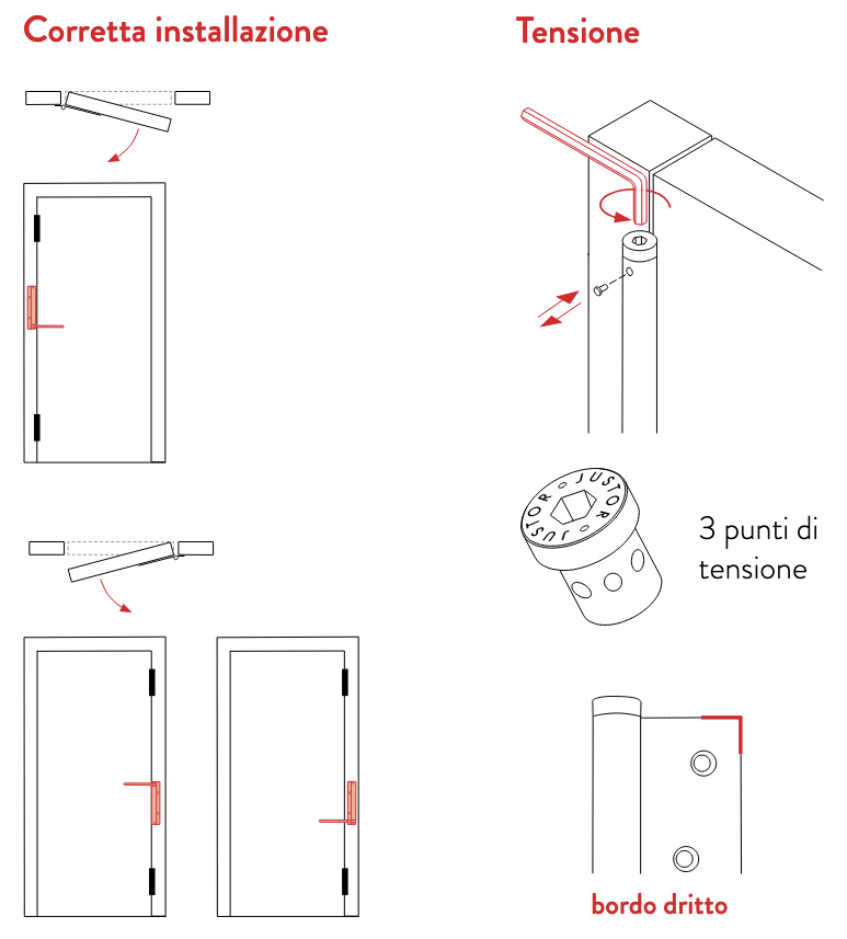 Braccetto a Molla Justor MB - Facile da Installare e Regolare