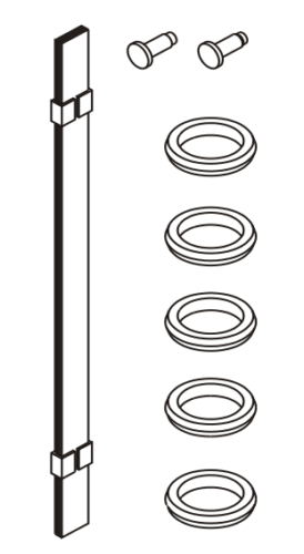  Kit molla perno Justor - codice 55316 per alluminio oppure 55316.05 per inox