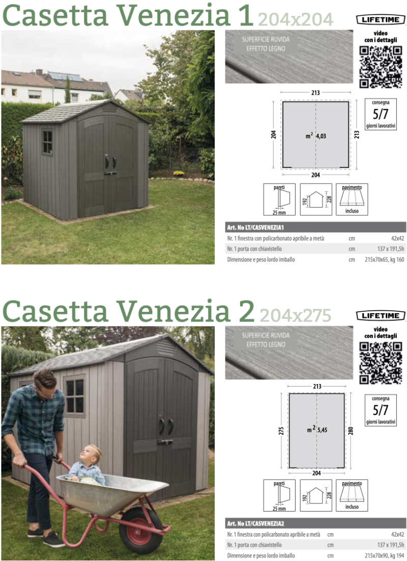 Casetta di PVC Lifetime Losa Venezia in 2 misure