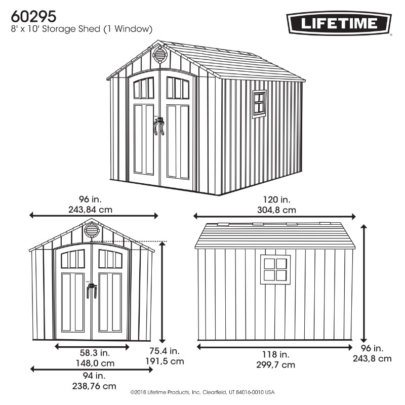 Casetta Losa Roma 2 - 238x300 cm - Lifetime 60295