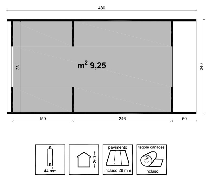 Camping Pod in Legno misure