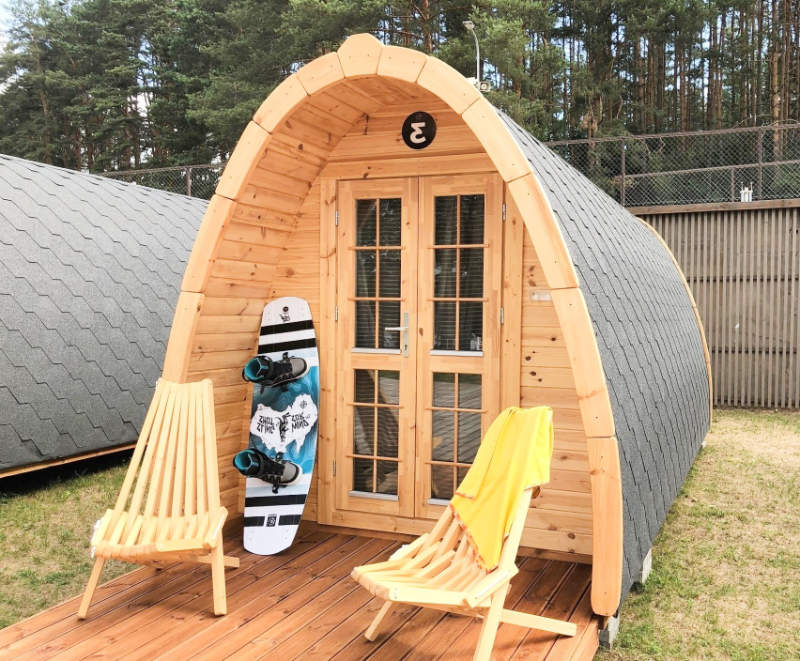 Camping Pod in Legno di Abete per Campeggio 240x480 cm