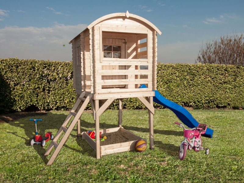 Spielhaus mit Rutsche für Kinder Joy 163x118 cm