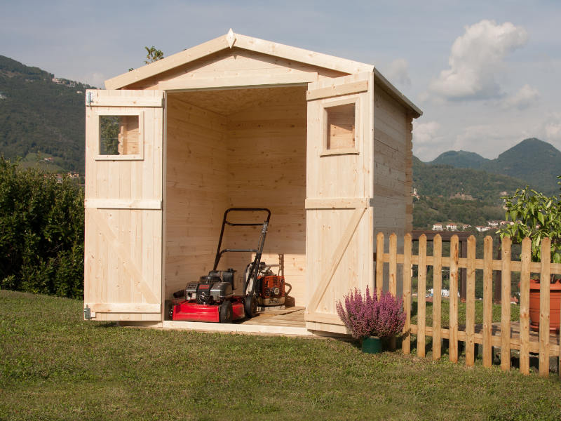 Casetta Porta Attrezzi in Legno di Pino Grezzo - Misure 200x200 cm - Giulia Losa