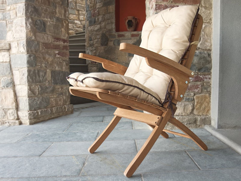 Wooden Armchair Creta Losa with Waterproof Cushion