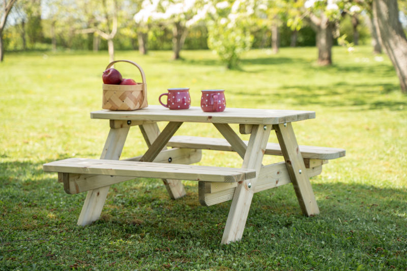 Mesa Picnic de Madera para Jardín