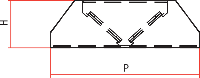 Cappa isola inox senza elettroventilatore - Modello e dimensioni a scel