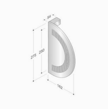 maniglione pba legno e acciaio inox misure