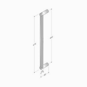 maniglione pba legno e acciaio inox misure