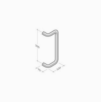 Maniglione in nylon 3CC.322.0030 pba A= 300 Ø= 30