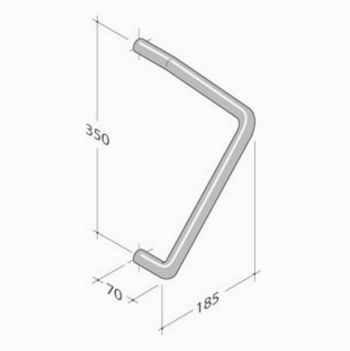 251 pba Maniglione in Acciaio Inox AISI 316L