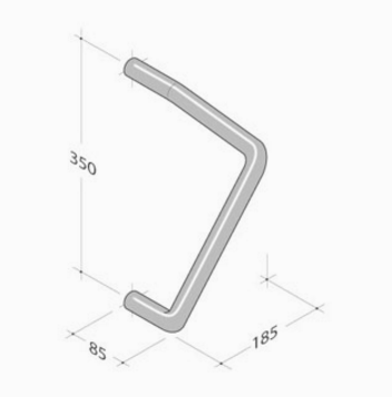 251 pba Maniglione in Acciaio Inox AISI 316L