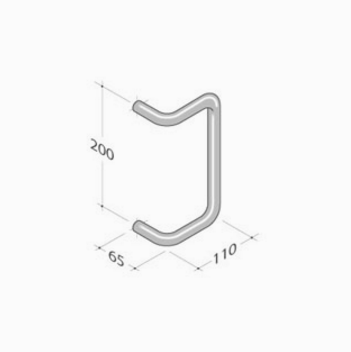 259 pba Maniglione in Acciaio Inox AISI 316L