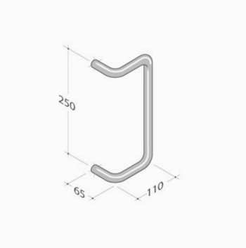 259 pba Maniglione in Acciaio Inox AISI 316L