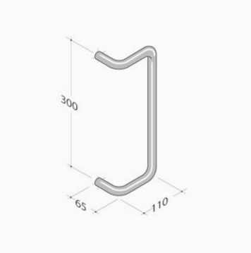 259 pba Maniglione in Acciaio Inox AISI 316L