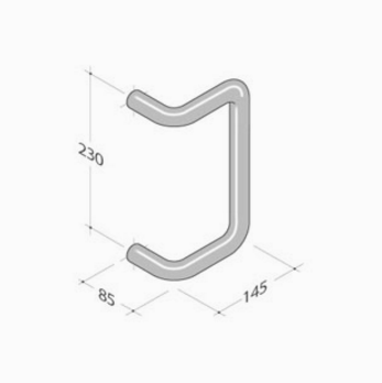 259 pba Maniglione in Acciaio Inox AISI 316L