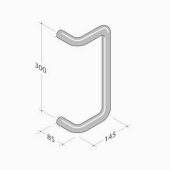 259 pba Maniglione in Acciaio Inox AISI 316L