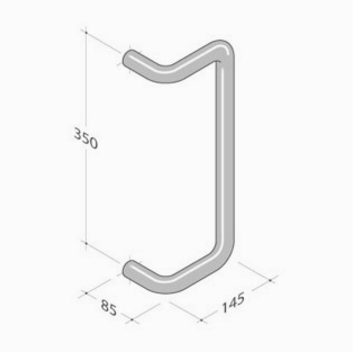 259 pba Maniglione in Acciaio Inox AISI 316L