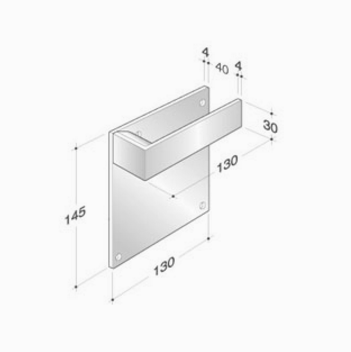 Coppia di Maniglie pba 2001.IT.PLA in Acciaio Inox AISI 316L