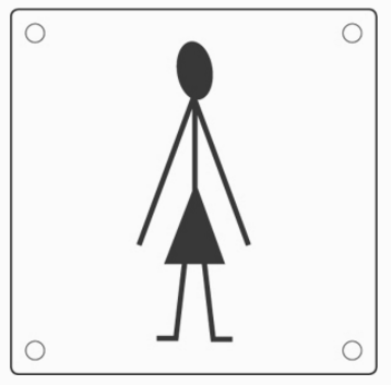 Segnaletica per Bagni WC pba 2045 in Acciaio Inox AISI 316L