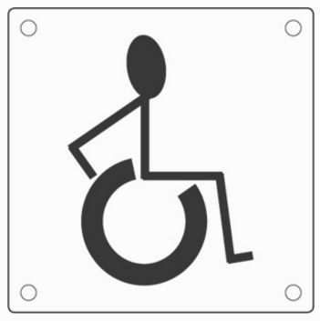 Segnaletica per Bagni WC pba 2045 in Acciaio Inox AISI 316L