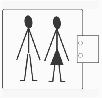 Segnaletica per Bagni WC pba 2045 in Acciaio Inox AISI 316L