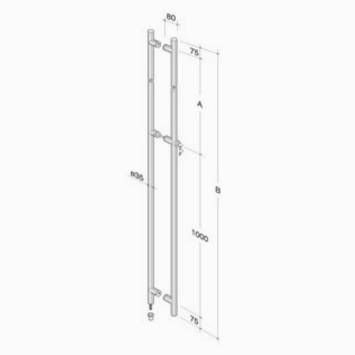 pba 200C Maniglione in Acciaio Inox AISI 316L con Serratura Incorporata