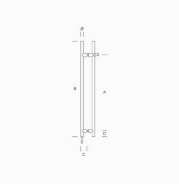 pba KLD-Y Maniglione in Acciaio Inox AISI 316L con Serratura Incorporata