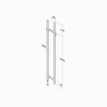 pba K-LOCK ALUMINIUM Maniglione in Acciaio Inox AISI 316L con Serratura Incorporata