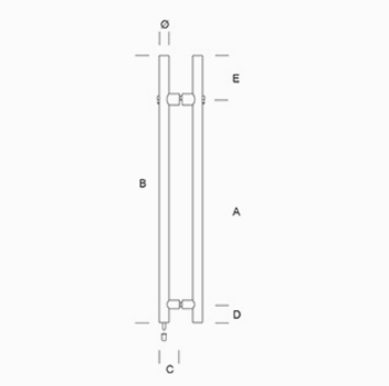 pba KLS.Y01.0000 Maniglione in Acciaio Inox AISI 316L con Serratura Incorporata
