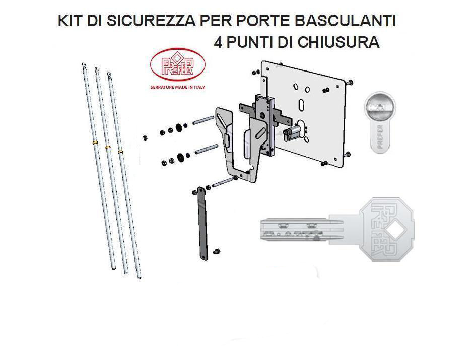 Kit di Sicurezza per Porte Basculanti Garage - Prefer KW574