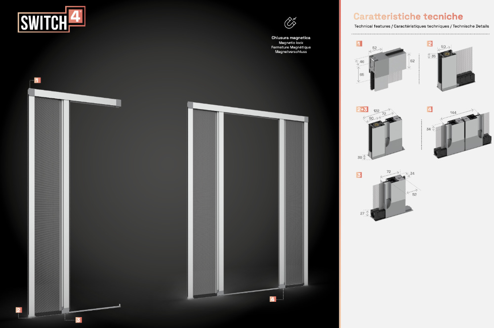 zanzariere Switch4 PRIMED caratteristiche