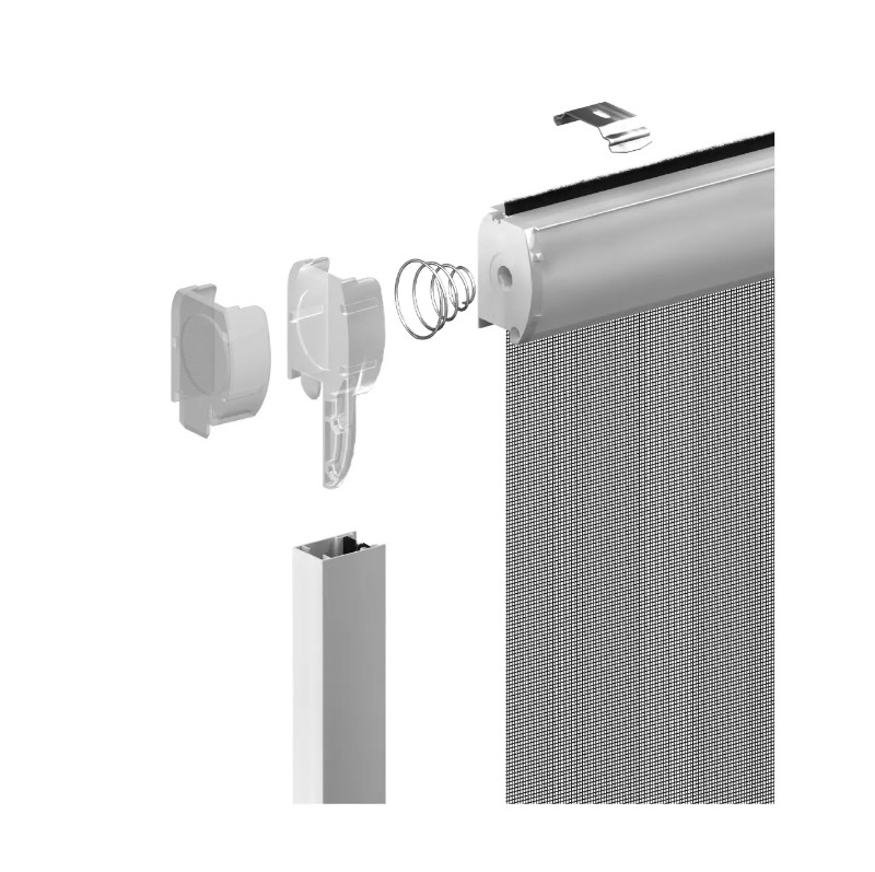 Zanzariera Regolabile Verticale con Cuffie - FLY 40 - Cassonetto 40 mm