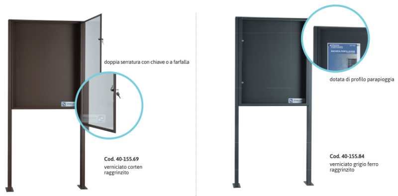 Bacheca Porta Avvisi Autoportante - con Pali - SB3 Silmec